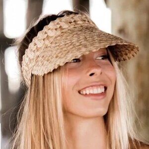 Peter Grimm Headwear Cleobella Straw Hat Visor NWT UV Protection